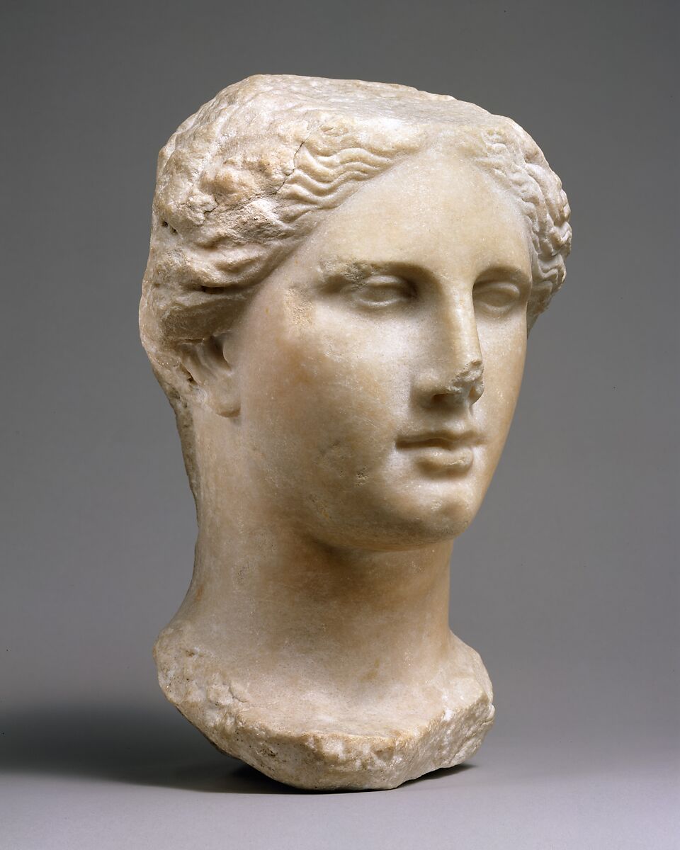 Marble head of a Ptolemaic queen, Marble, Greek