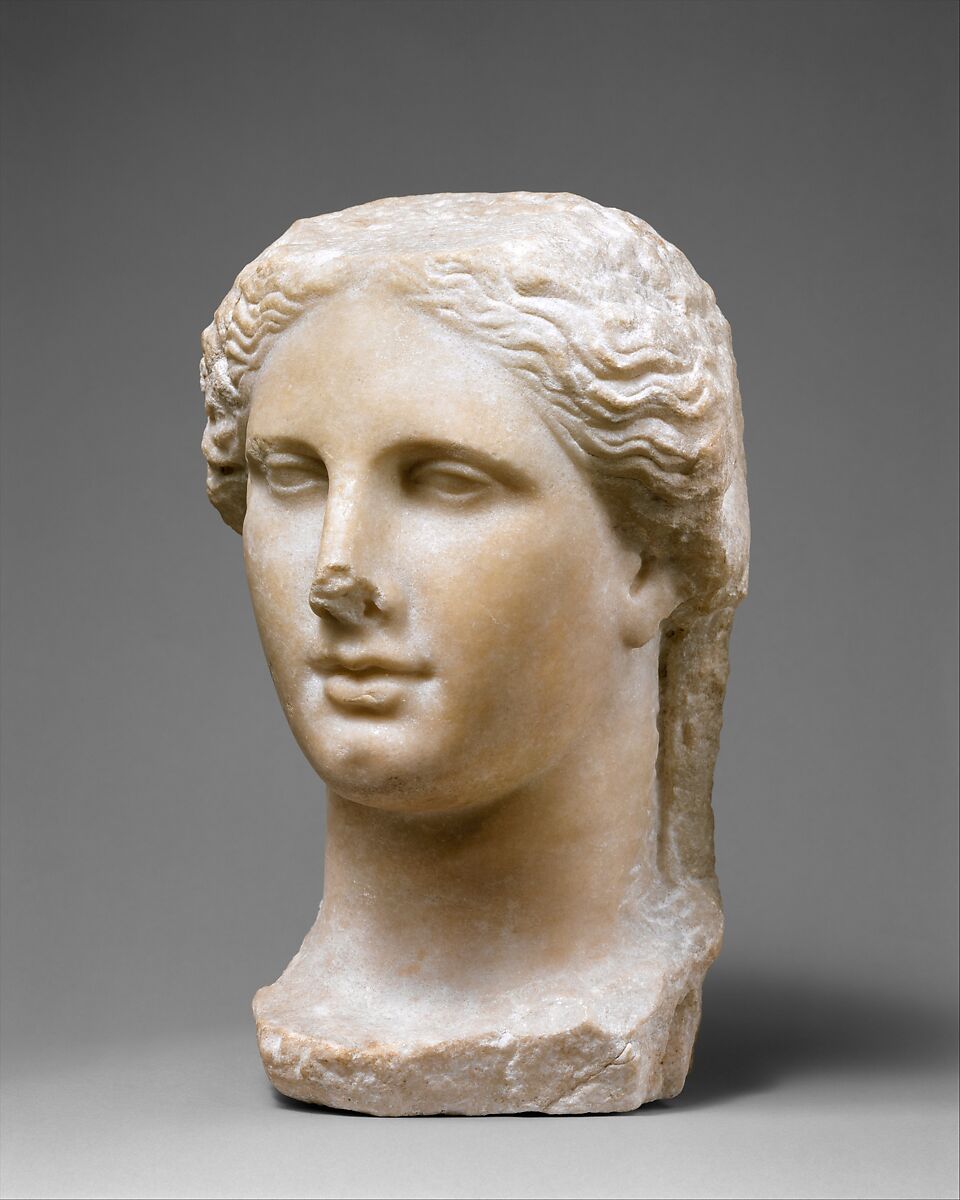 Marble head of a Ptolemaic queen, Marble, Greek