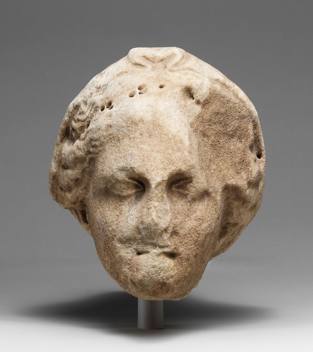 Marble head of a veiled goddess | Greek | Hellenistic | The Met