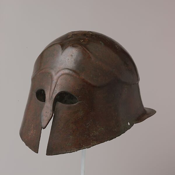 Bronze helmet of South Italian-Corinthian type, bronze, Greek