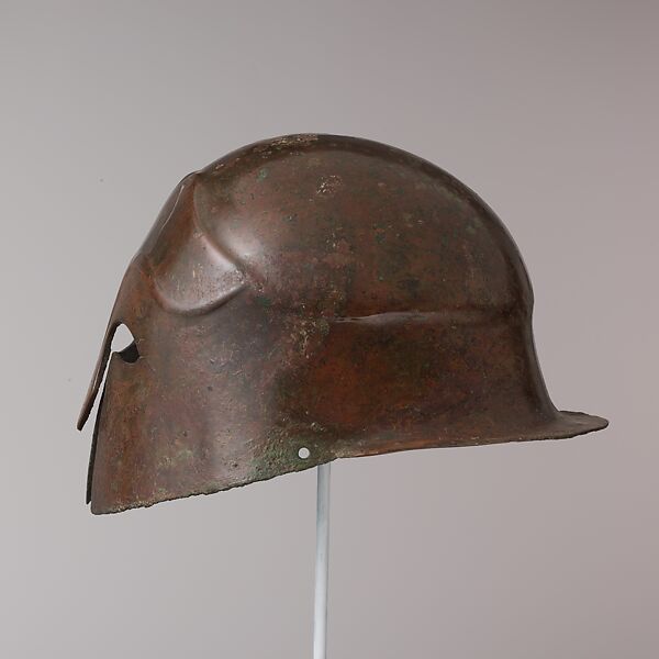 Bronze helmet of South Italian-Corinthian type, bronze, Greek