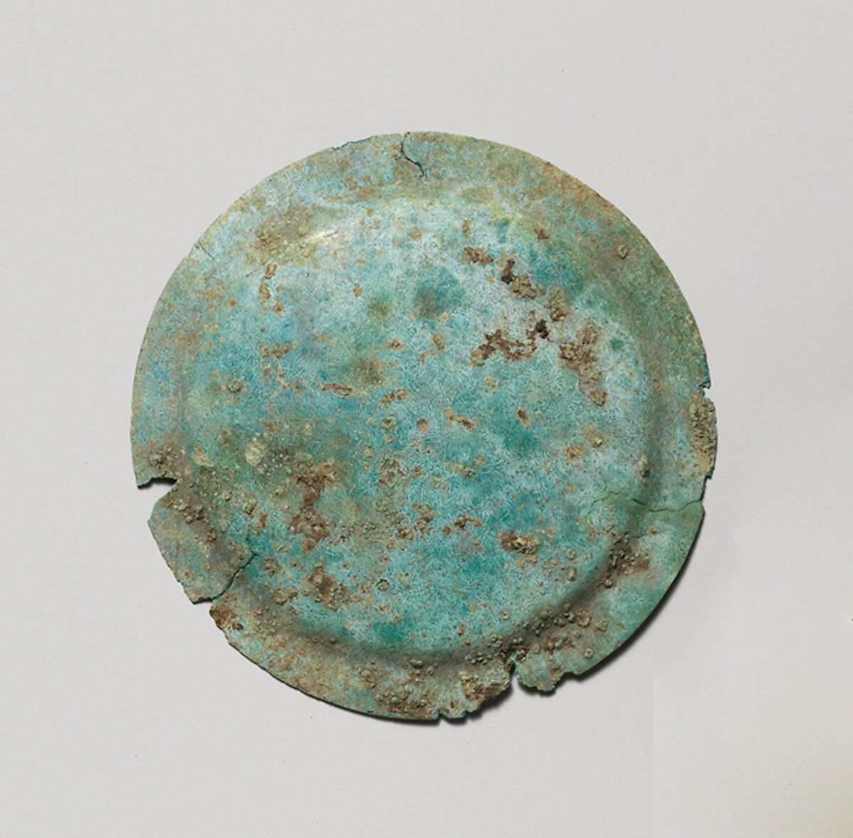 Miniature bronze shield, Bronze, Etruscan, Vulci 