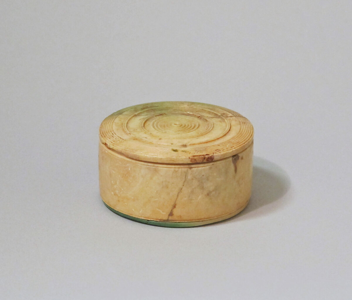 Bone pyxis (box with lid), Bone, Roman 