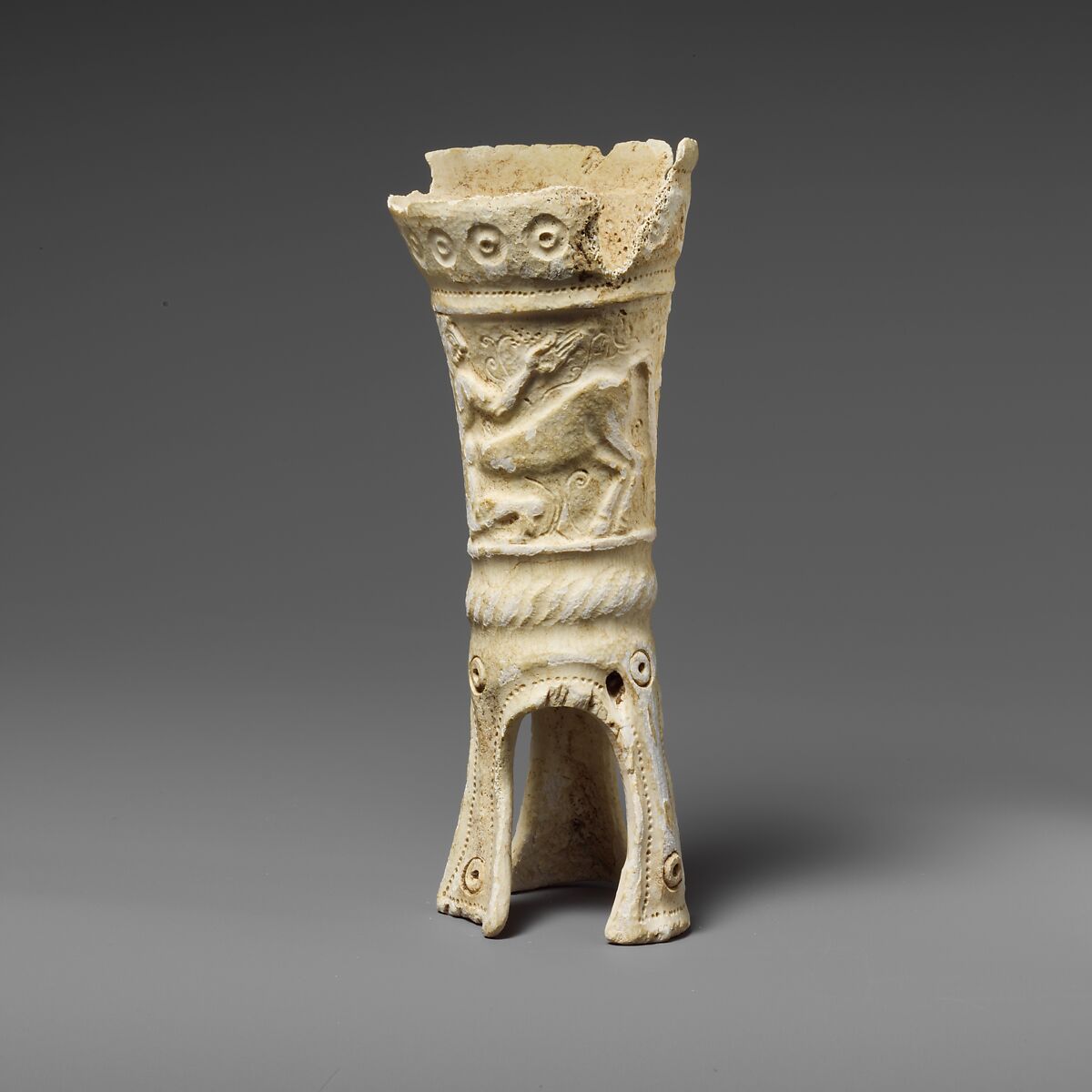 Bone stand with relief of a centaur, Bone, Greek 