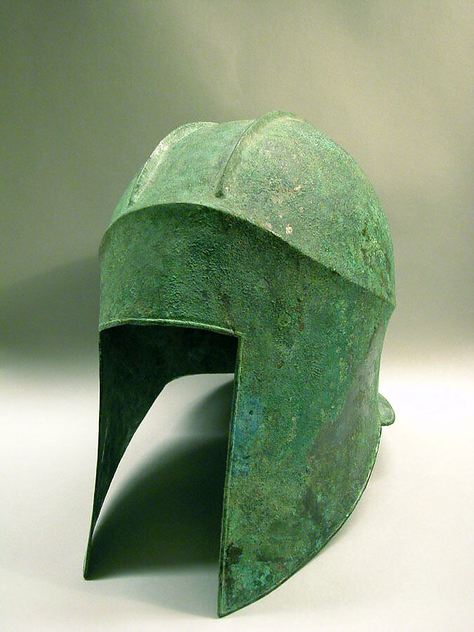 Bronze helmet of Illyrian type, Bronze, Greek