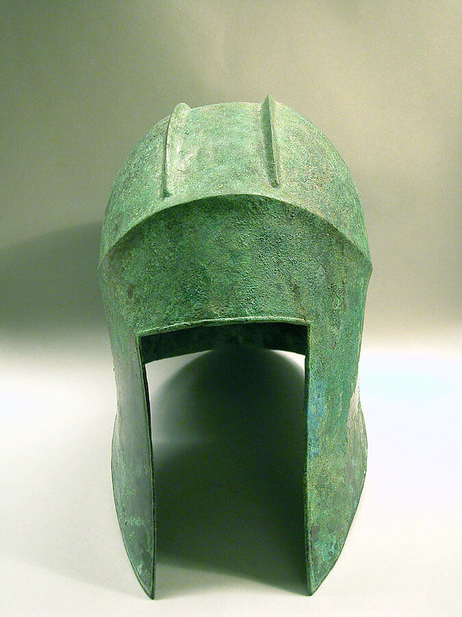 Bronze helmet of Illyrian type, Bronze, Greek