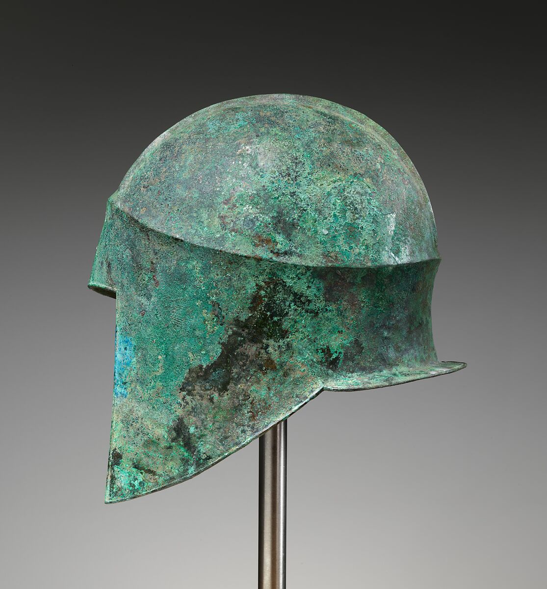 Bronze helmet of Illyrian type, Bronze, Greek