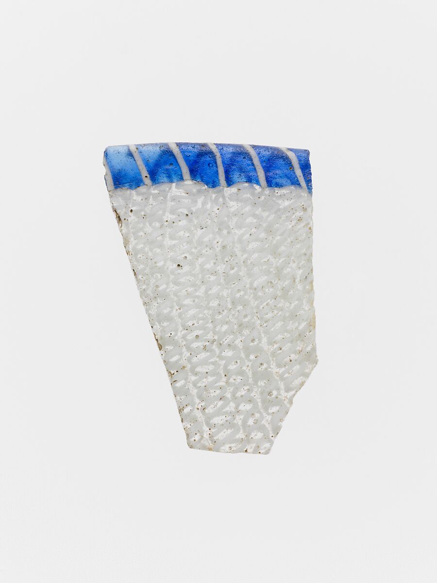 Network mosaic glass fragment, Glass, Roman 