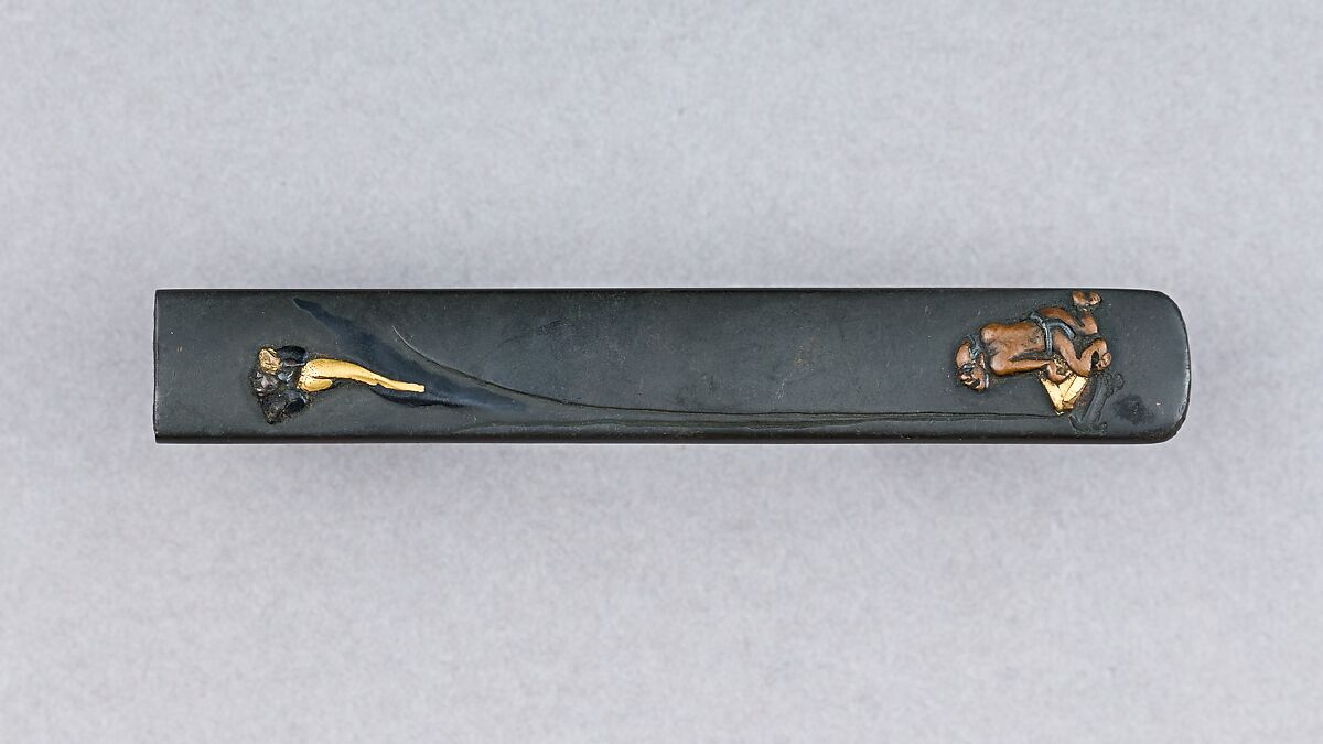 Knife Handle (Kozuka), Copper-silver alloy (shibuichi), gold, copper, copper-gold alloy (shakudō), Japanese 