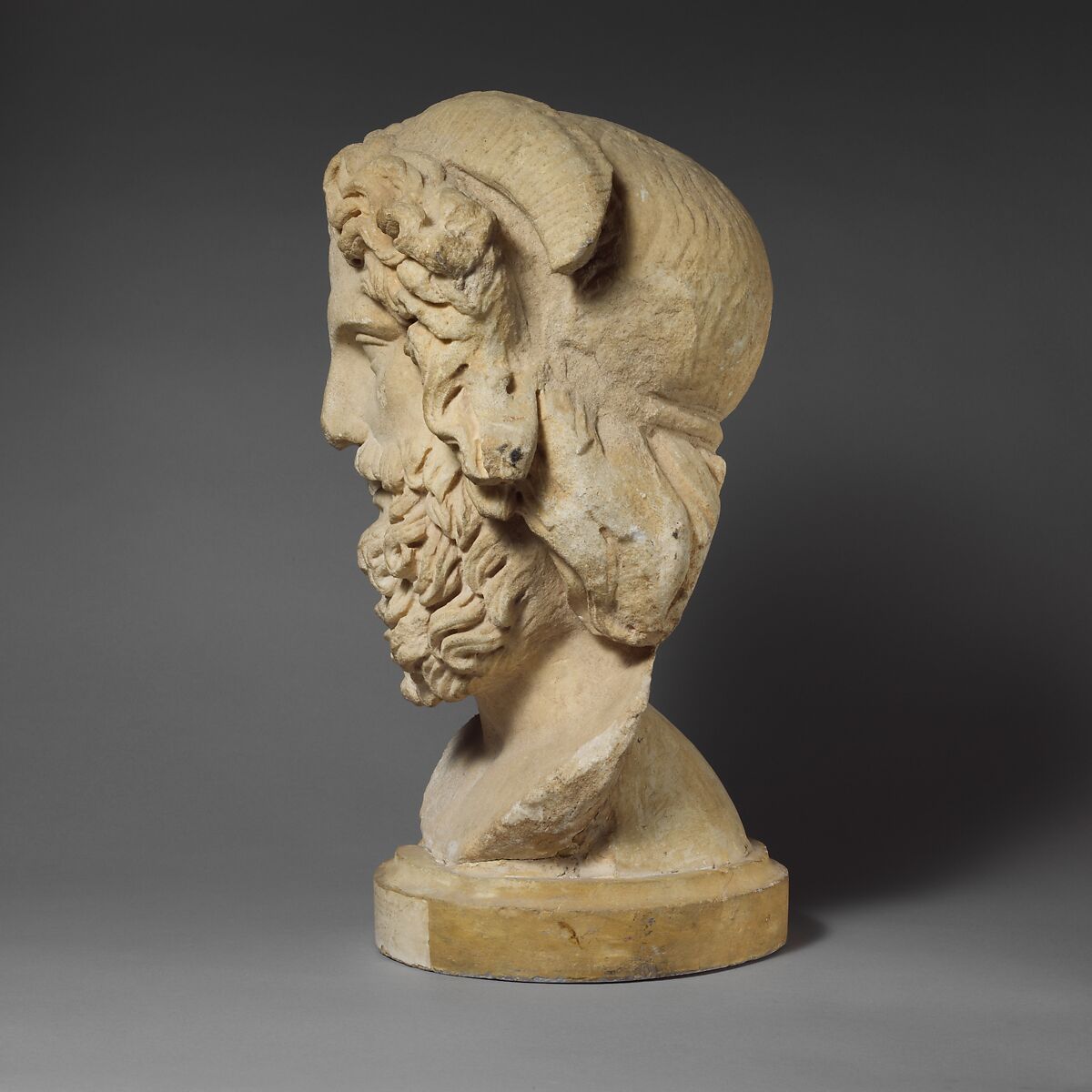 Marble head of Zeus Ammon, Marble, Roman