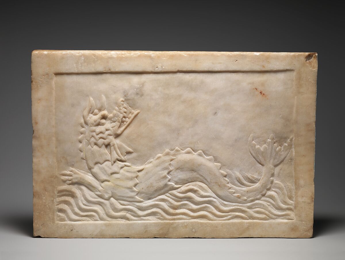 Marble two-sided relief, Marble, Roman