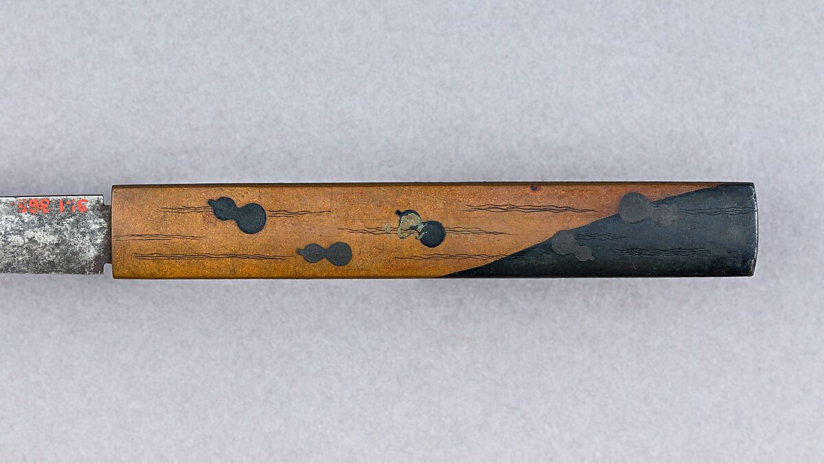 Knife Handle (Kozuka) with Blade, Iron, copper, steel, silver, gold, Japanese