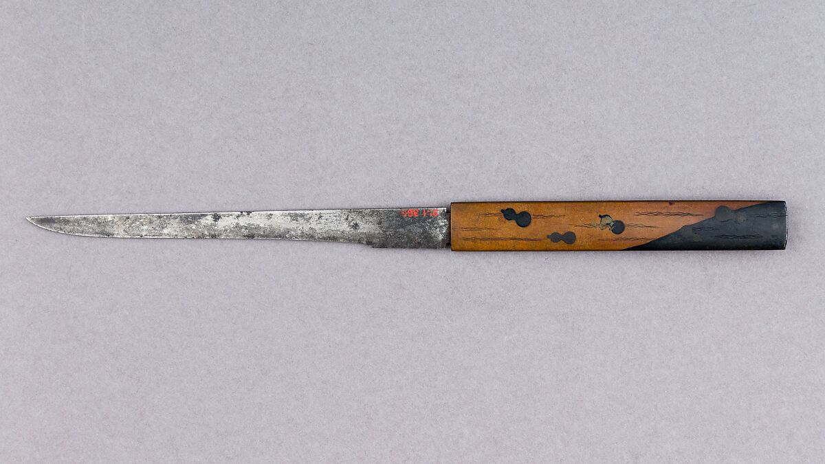 Knife Handle (Kozuka) with Blade, Iron, copper, steel, silver, gold, Japanese