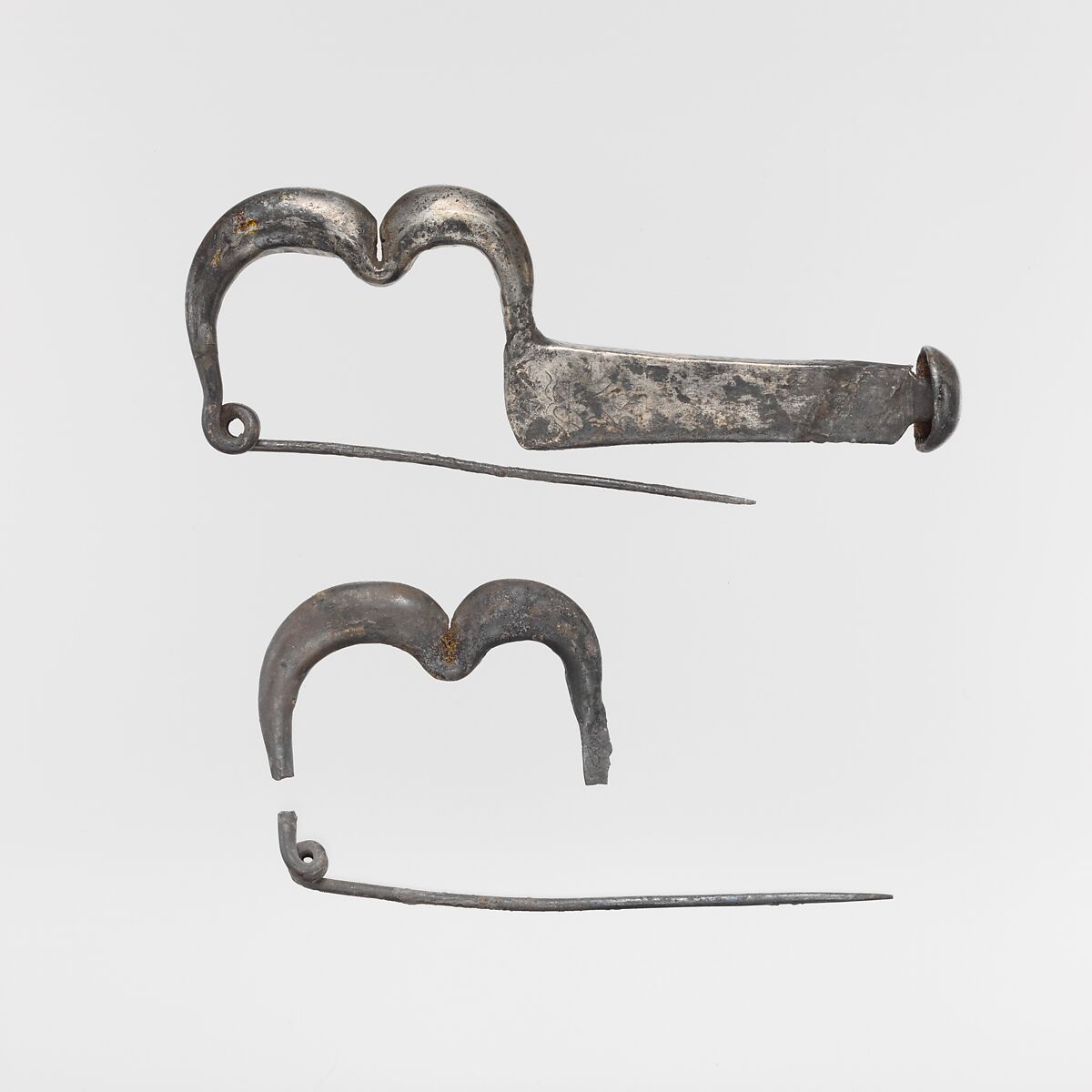 Silver fibula (safety pin), Silver, Greek, South Italian, probably Apulian