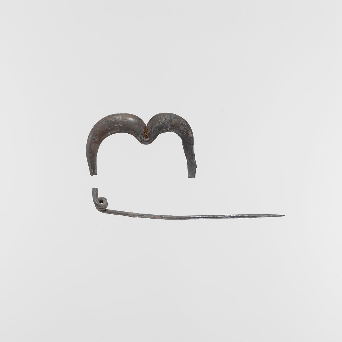 Silver fibula (safety pin), Silver, Greek, South Italian, probably Apulian 