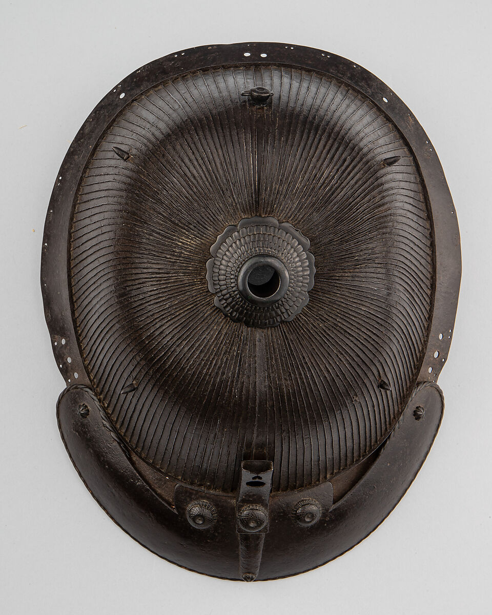 Helmet (Hachi), Iron, shakudō, lacquer, Japanese