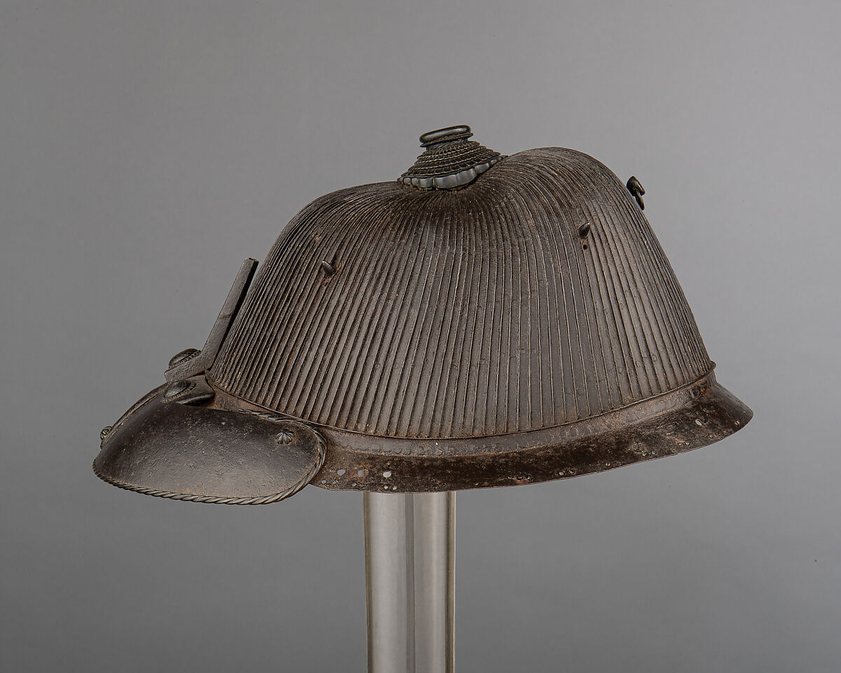 Helmet (Hachi), Iron, shakudō, lacquer, Japanese