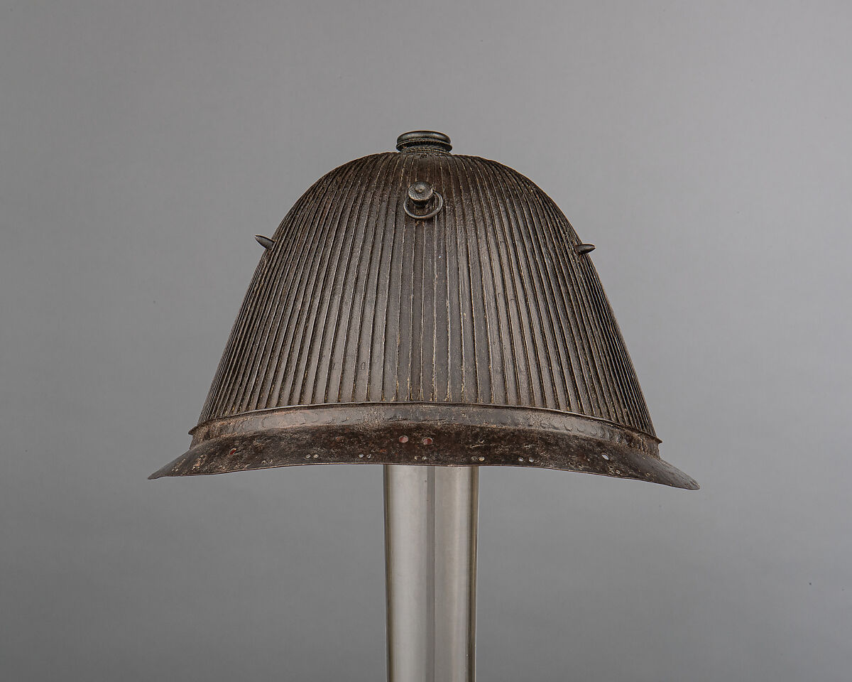 Helmet (Hachi), Iron, shakudō, lacquer, Japanese