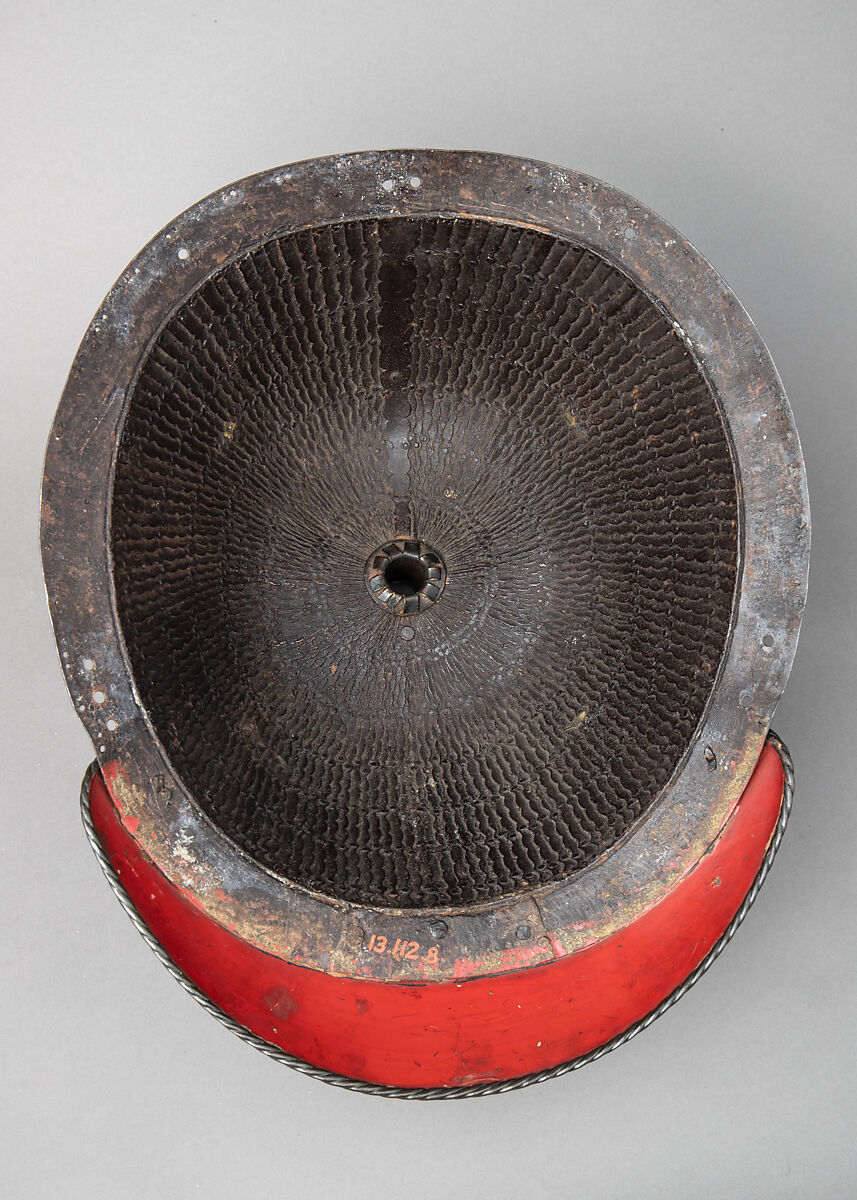 Helmet (Hachi), Iron, shakudō, lacquer, Japanese