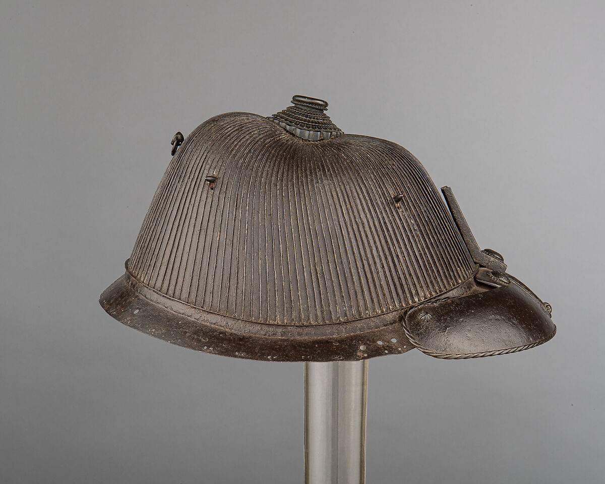 Helmet (Hachi), Iron, shakudō, lacquer, Japanese