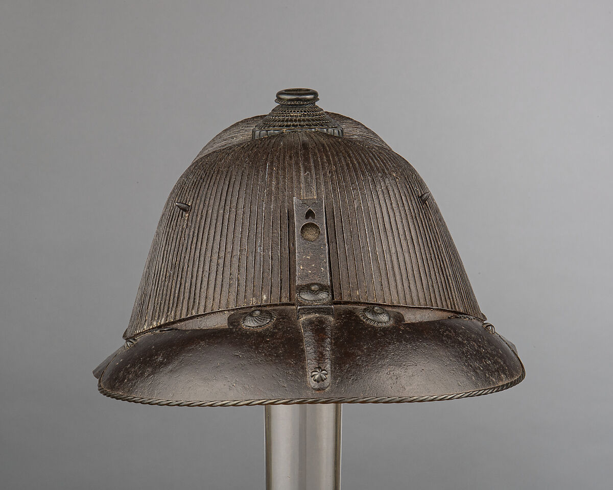 Helmet (Hachi), Iron, shakudō, lacquer, Japanese