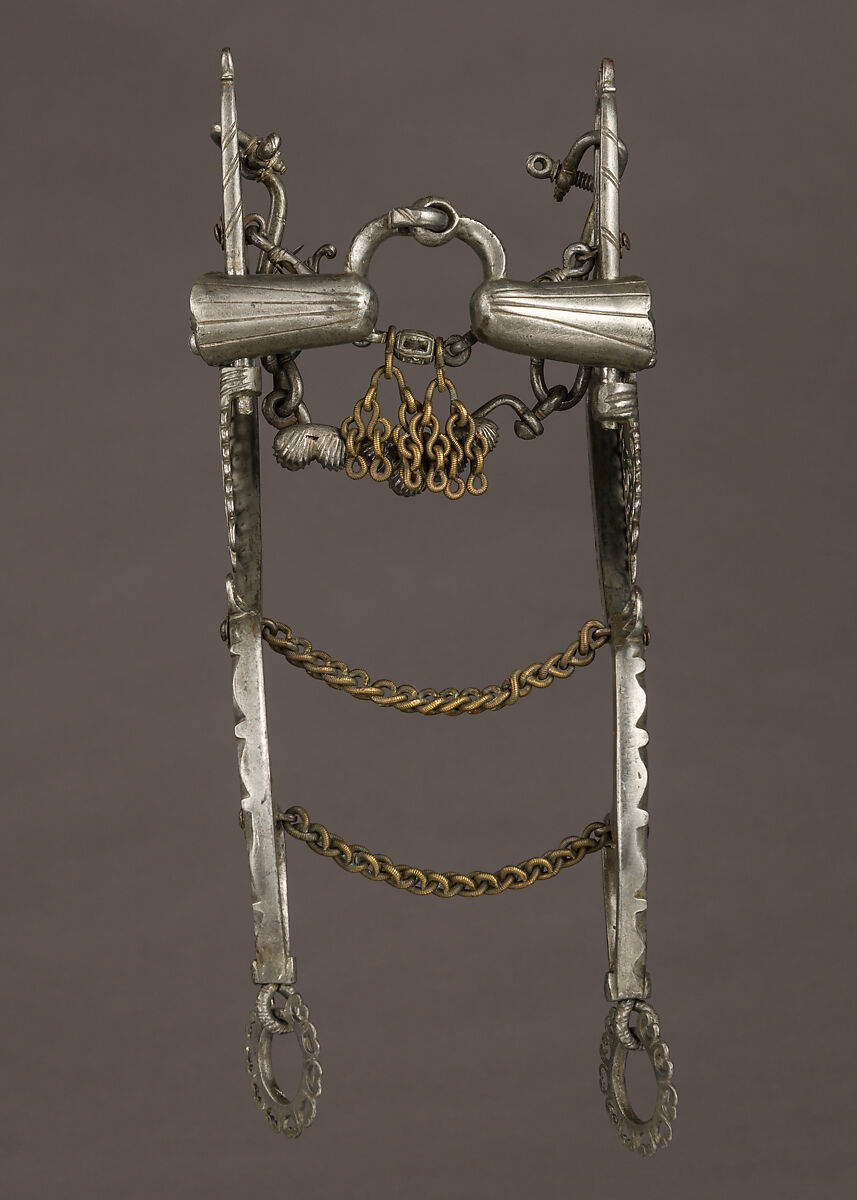 Curb Bit, Iron alloy, tin, copper alloy, South German