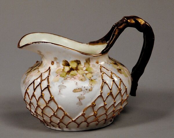 Cream Pitcher, Knowles, Taylor, and Knowles (1870–1929), Porcelain, American 