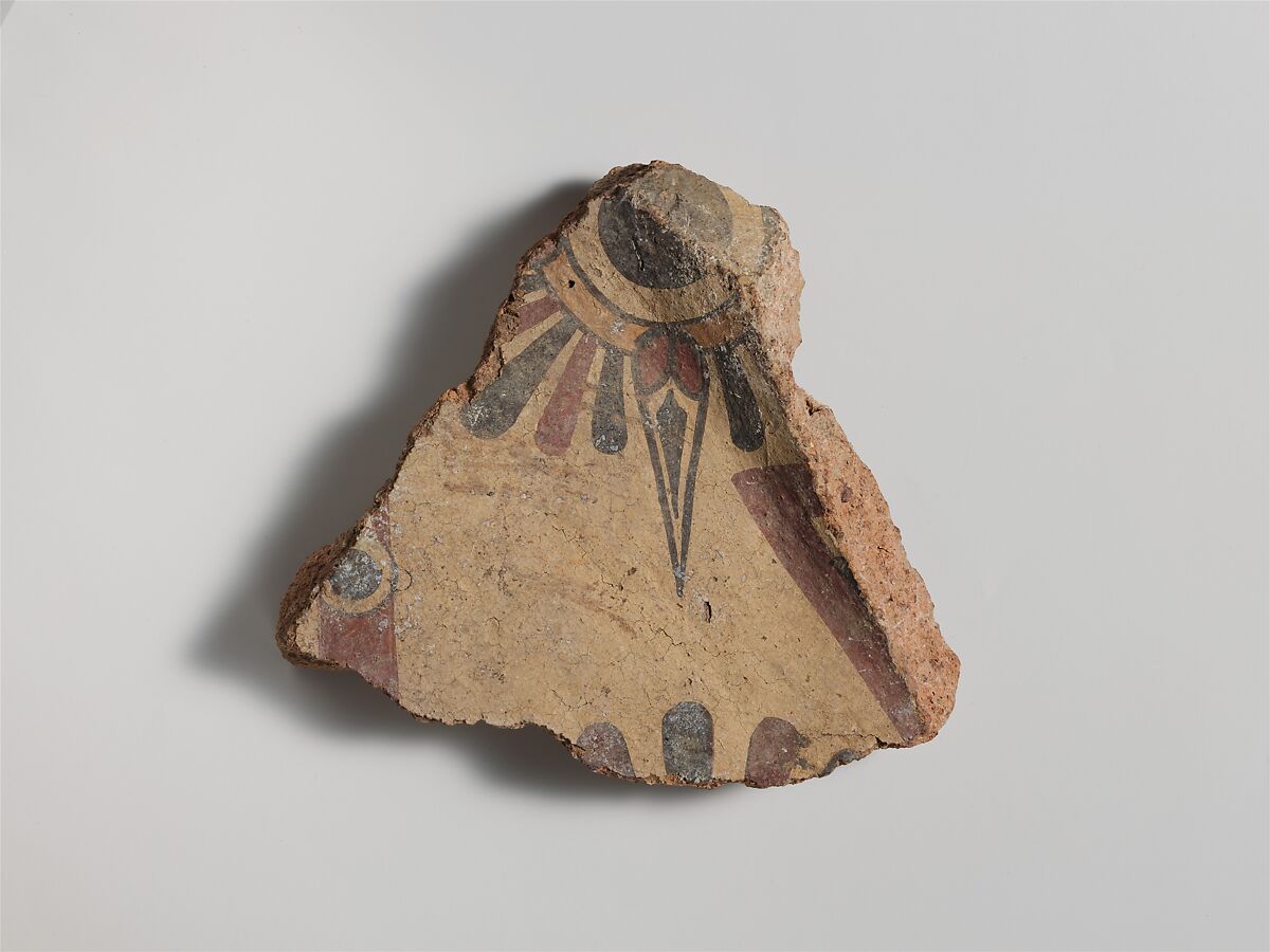 Fragment of a terracotta antefix (roof tile), Terracotta, Etruscan 