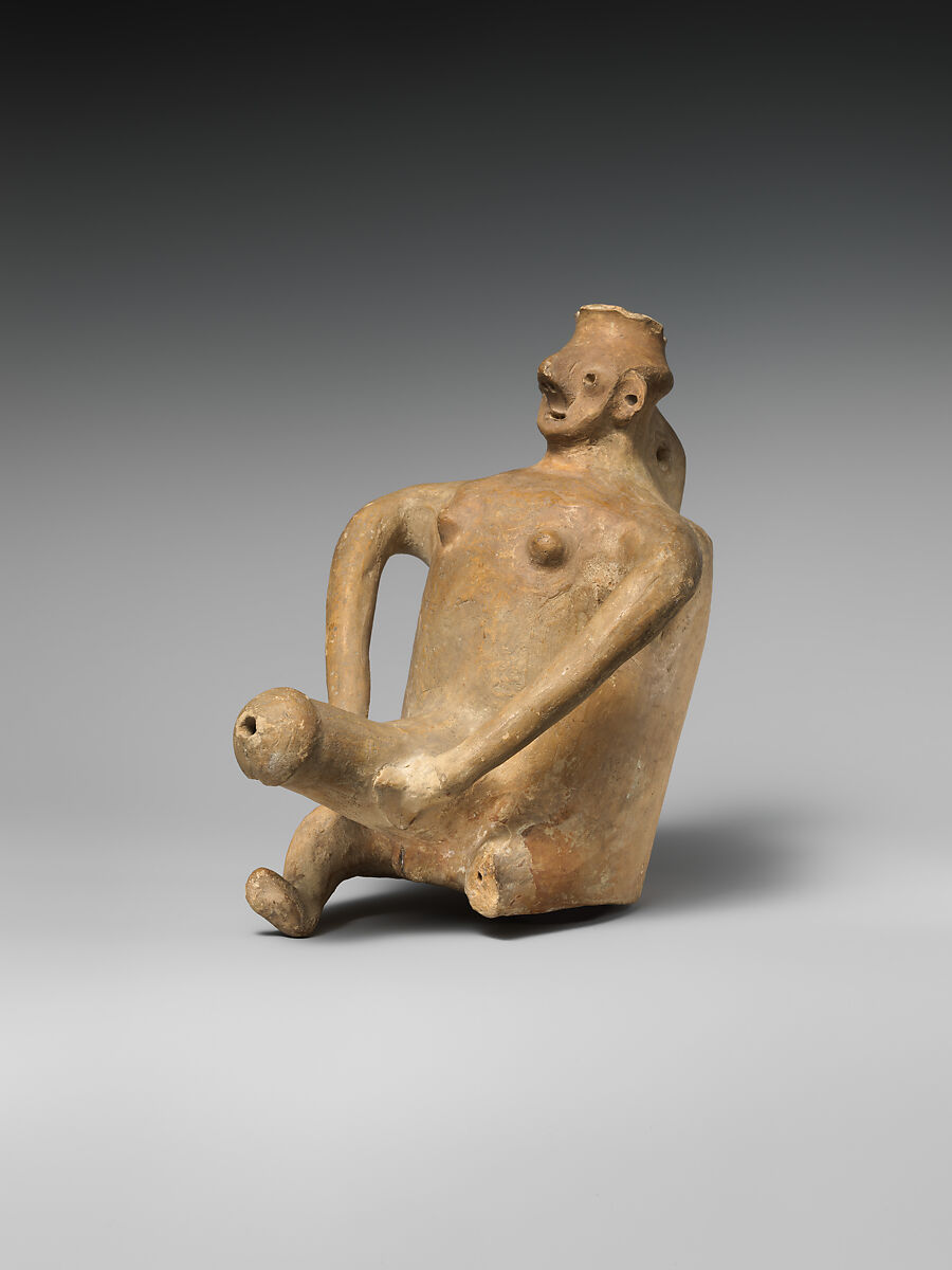Throne and figure, Terracotta