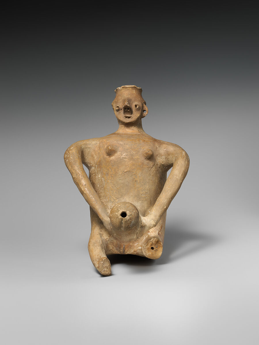 Throne and figure, Terracotta