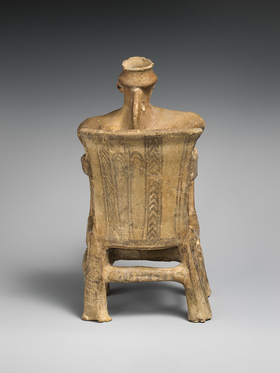 Throne and figure, Terracotta