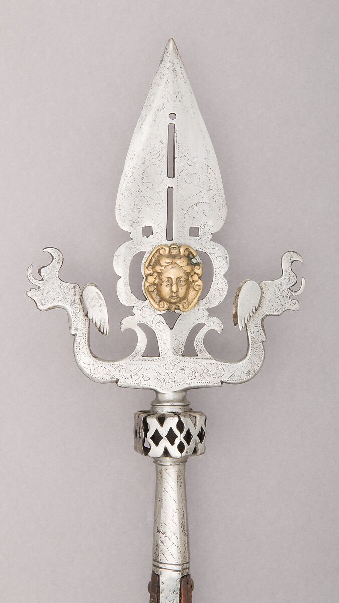 Linstock, Steel, bronze, brass, wood (ash), Italian