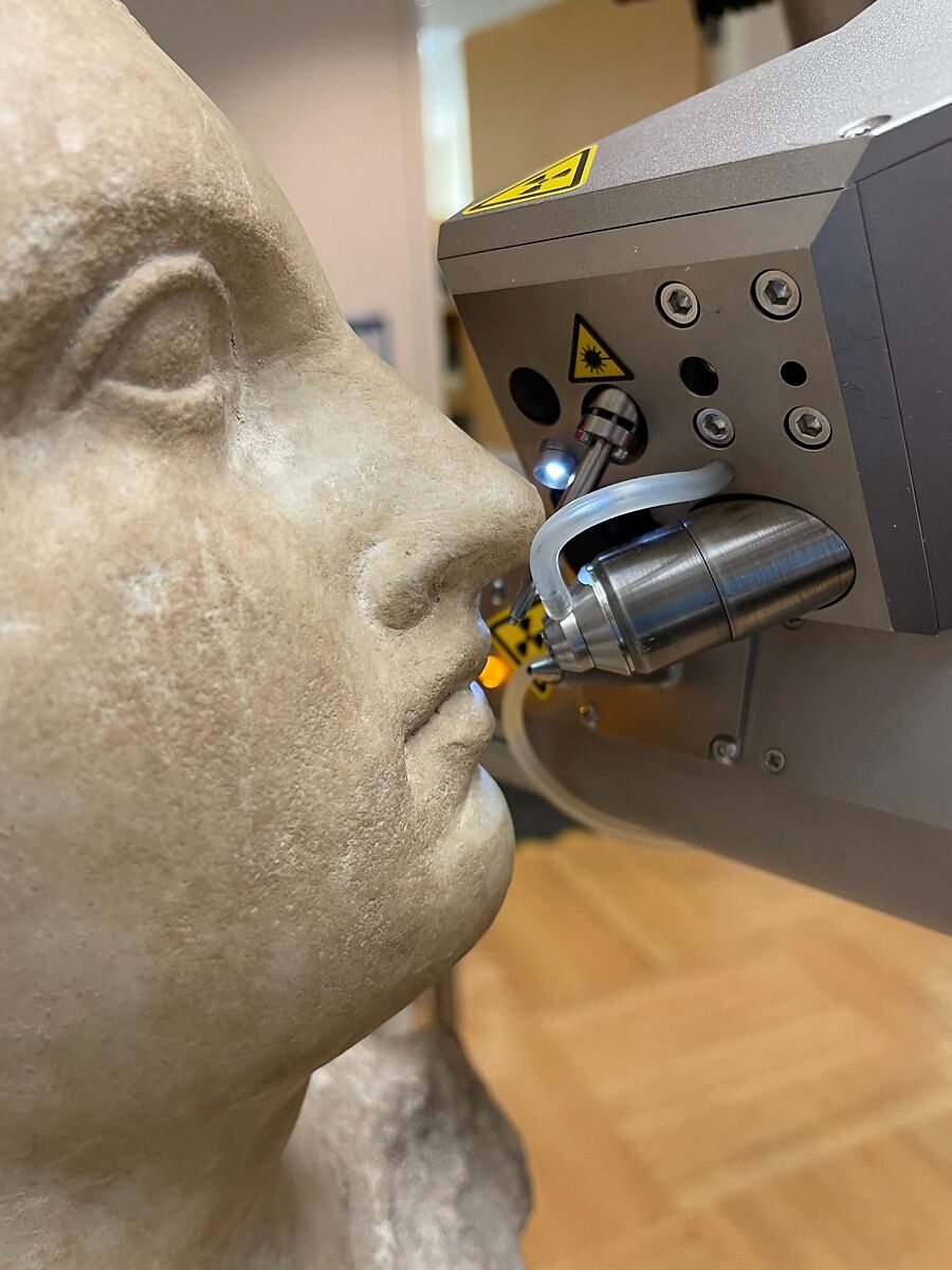 Marble and limestone statue of an attendant, Marble and limestone, Greek, South Italian, Tarentine