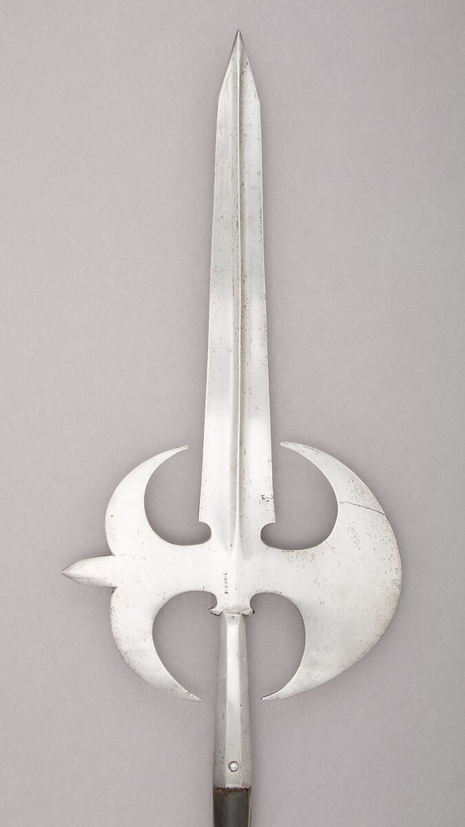 Halberd, Steel, wood (ash), French
