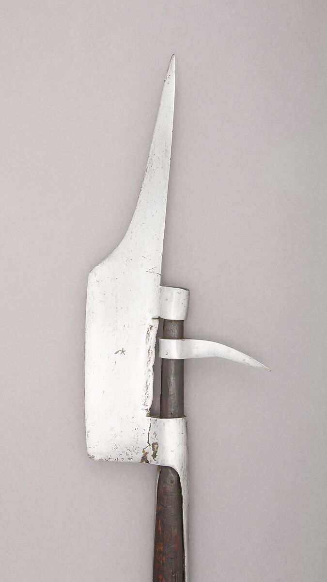 Halberd, Steel, wood (oak), Swiss, Fribourg