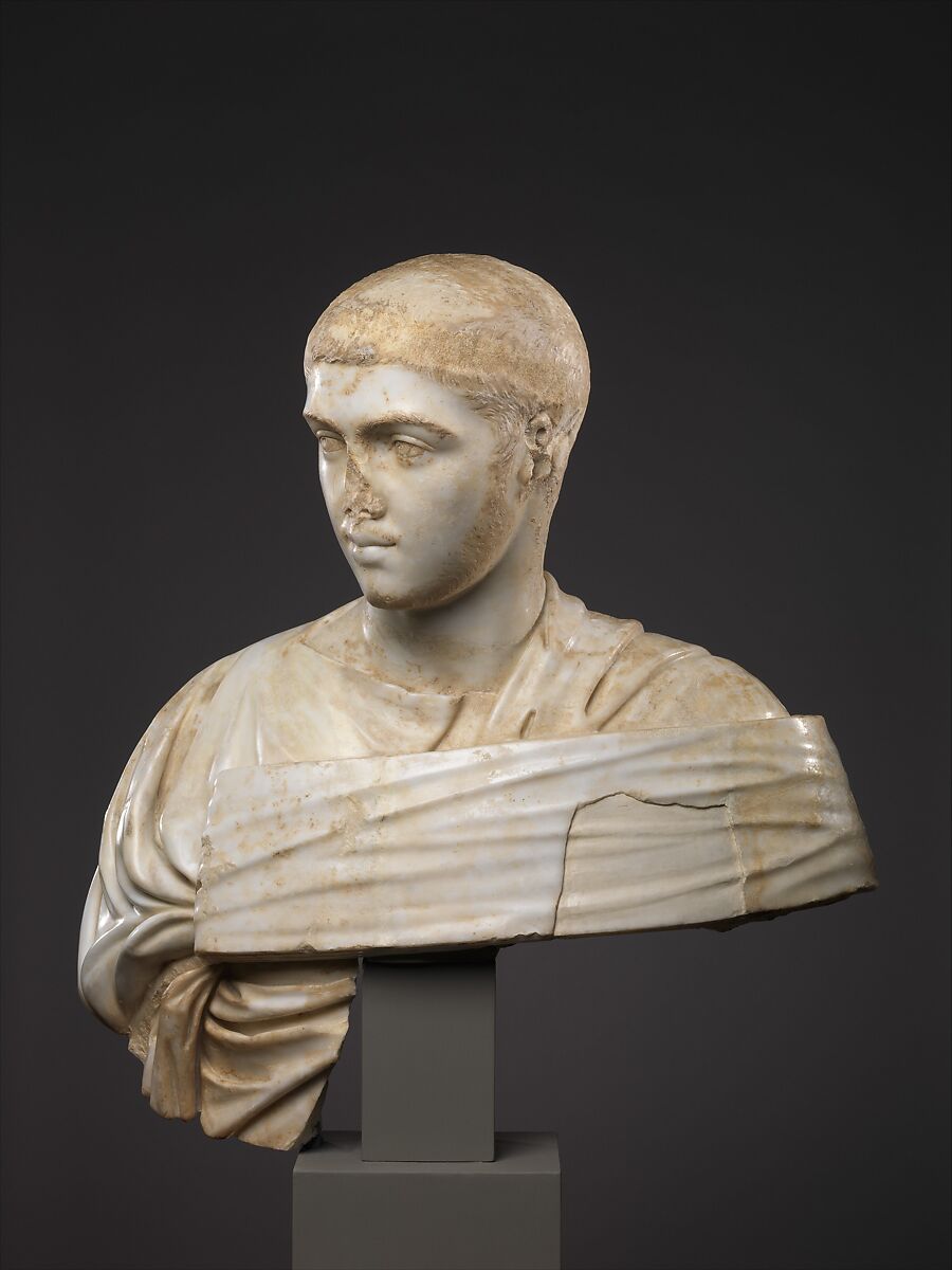 Marble portrait bust of Severus Alexander, marble, Roman 