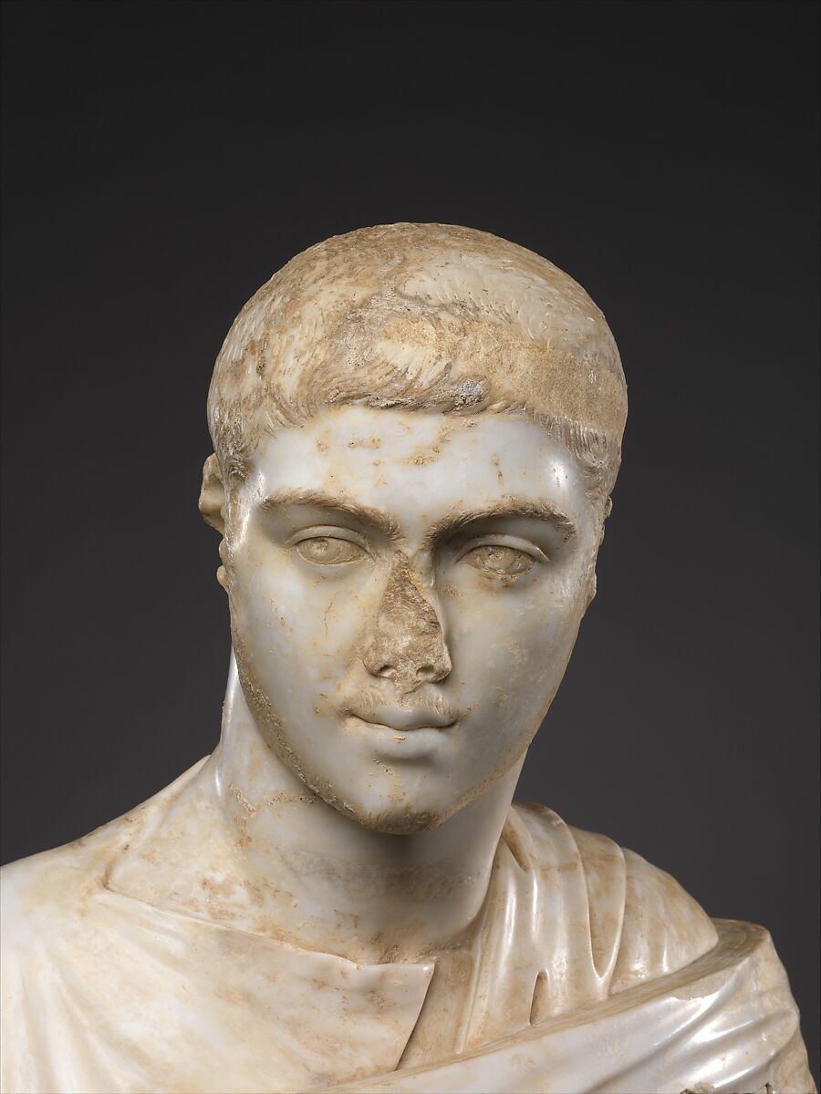 Marble portrait bust of Severus Alexander, marble, Roman