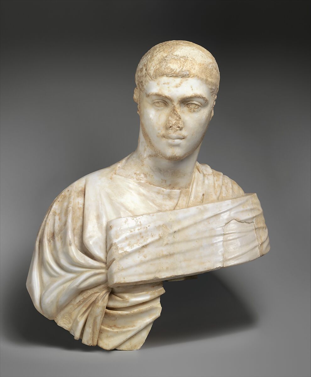 Marble portrait bust of Severus Alexander, marble, Roman