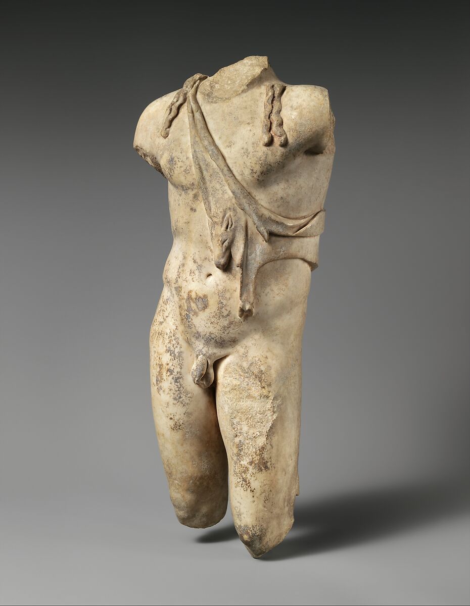 Marble statuette of young Dionysos, Marble, Roman