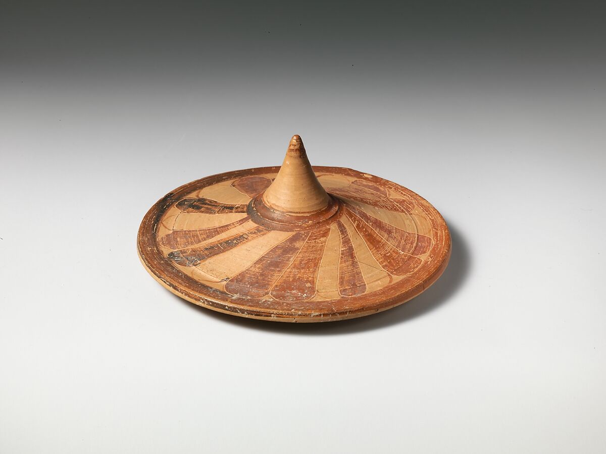 Terracotta amphora with lid, Terracotta, Etruscan