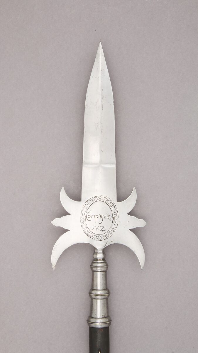 Spontoon, Steel, wood (pine), German