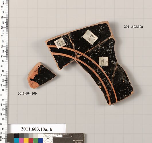 Fragments of a terracotta kylix