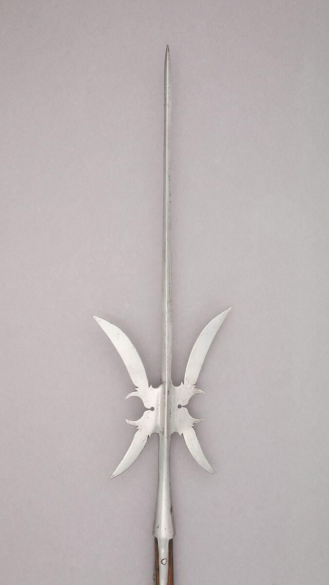 Double Halberd, Steel, wood (ash), Italian