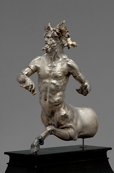 Rhyton with centaur protome, Silver, gold, Greek 
