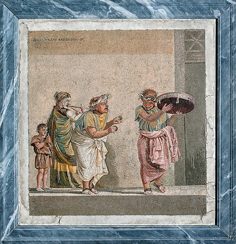 Mosaic with street musicians