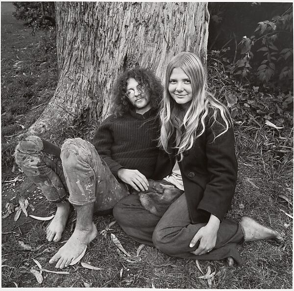 Jerry and Sunshine, Ages 24 and 20, Golden Gate Park, San Francisco, August 20, 1968, Elaine Mayes (American, born 1938), Gelatin silver print 
