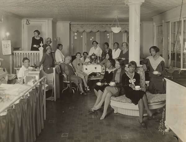 [Tea Time at Madam C. J. Walker's Beauty Salon], James Van Der Zee (American, Lenox, Massachusetts 1886–1983 Washington, D.C.), Gelatin silver print 