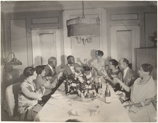 Dinner Party with Boxer Harry Wills, James Van Der Zee (American, Lenox, Massachusetts 1886–1983 Washington, D.C.), Gelatin silver print 