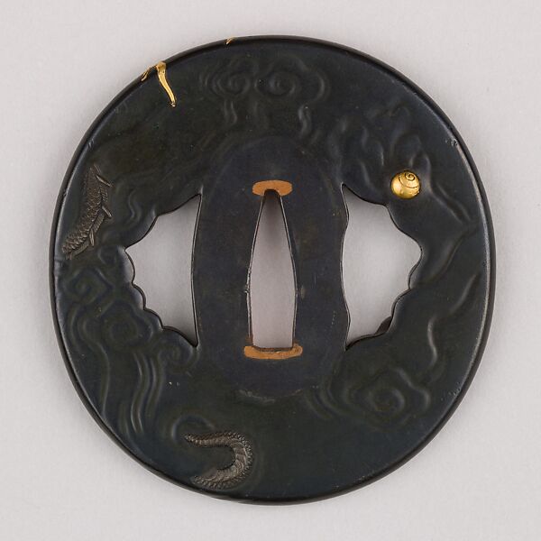 Sword Guard (Tsuba), Copper-silver alloy (shibuichi), copper-gold alloy (shakudō), gold, copper, Japanese