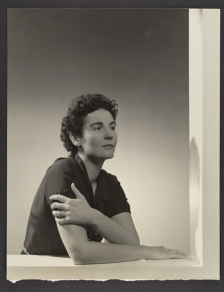 [Woman Leaning on Sill: Dress Designer], George Platt Lynes (American, East Orange, New Jersey 1907–1955 New York), Gelatin silver print 